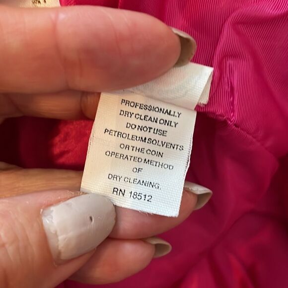 Vtg 80s Bridal Originals bright fuchsia pink 2 pc taffeta dressy outfit - Picture 13 of 13